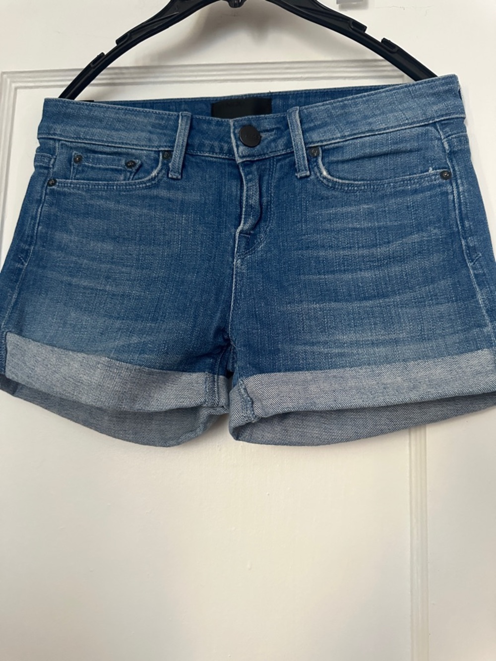 Vince Medium Blue Rolled Cuff Denim Shorts - Preloved